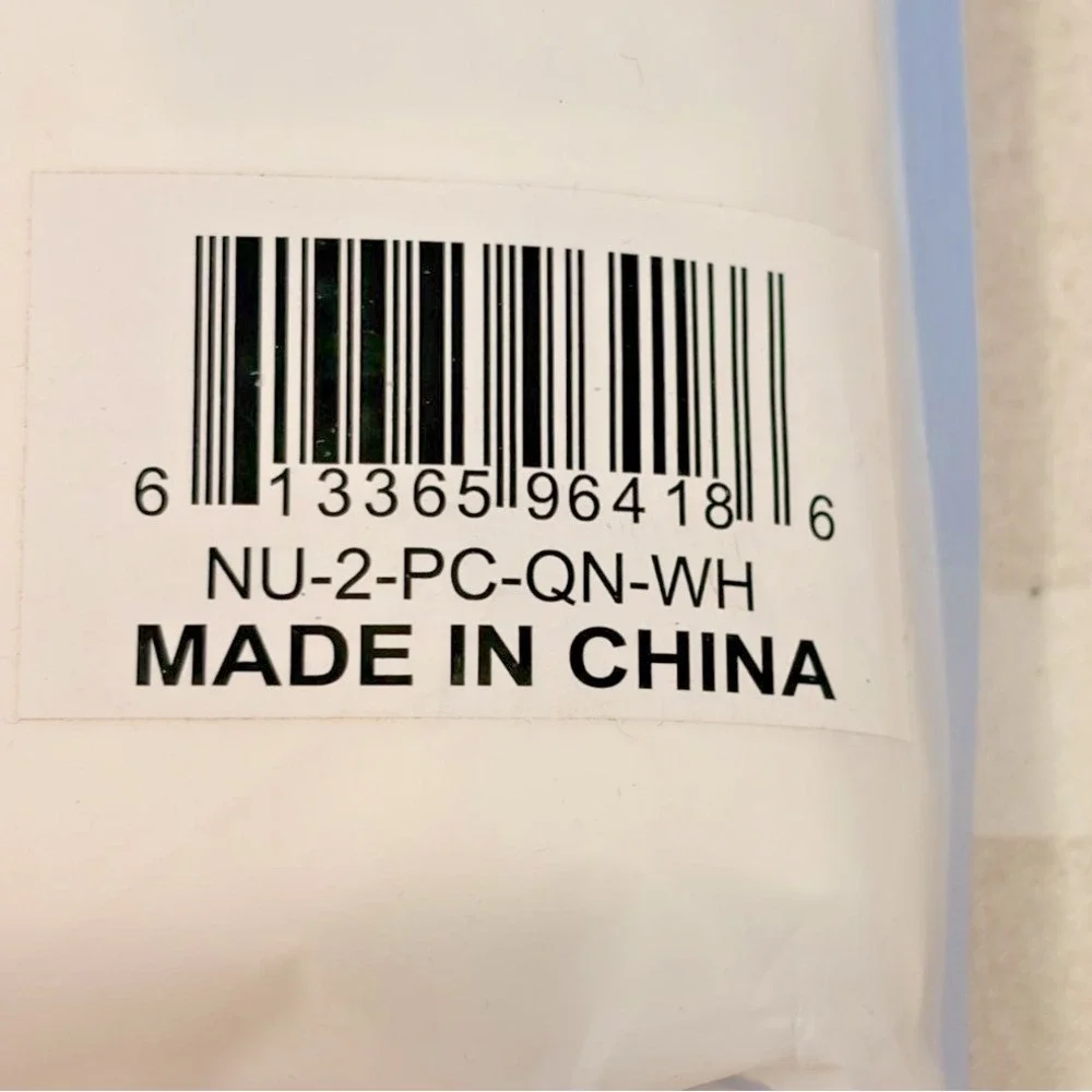 Nuzzle Queen Pillowcase White 100% Cotton Sateen 500 Thread Count New Sealed